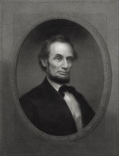 Head and Shoulders Portrait of Abraham Lincoln, Painted and Engraved by William E. Marshall, 1866