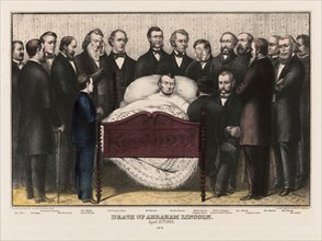 Death of Abraham Lincoln, April 15, 1865, Lithograph by E.B. & E.C. Kellogg, Published by George Whiting, New York, 1865
