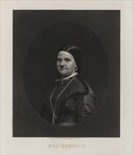 Mrs. Lincoln, Half-Length Portrait of First Lady Mary Todd Lincoln, Engraved and Published by William Sartain, early 1860's