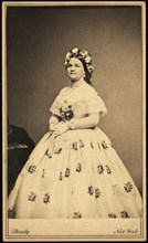 Mary Todd Lincoln, Full-Length Portrait wearing Ball Gown, Photograph by Mathew Brady, Brady-Handy Photograph Collection, 1861