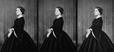 Mrs. Abraham Lincoln, Three-quarter Length Portrait, Brady-Handy Photograph Collection, early 1860's