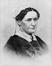 Eliza McCardle Johnson (1810-76), Wife of U.S. President Andrew Johnson, Head and Shoulders Portrait, Engraving by J.C. Buttre, 1883