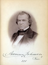 Andrew Johnson, Senator from Tennessee, Thirty-fifth Congress, Head and Shoulders Portrait, Photograph by Julian Vannerson, 1859