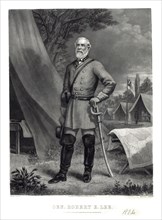 Gen. Robert E. Lee, Full-Length Portrait in Uniform, Engraving by J.C. MacRae from a Photograph by Mathew B. Brady, Published by Thomas Kelly, 1867