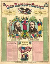 Our Nation's Choice--General James Abram Garfield, Republican Candidate for President, General Chester A. Arthur, Republican Candidate for Vice-President, Campaign Poster, Haasis & Lubrecht Publishers...