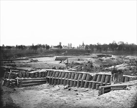 View from center of Fort Sedgwick looking south, Siege of Petersburg, American Civil War, Petersburg, Virginia, USA, 1865