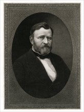 Ulysses S. Grant (1822-85), 18th President of the United States 1869-77, General of Union Army during American Civil War, Half-Length Portrait, Engraving by William E. Marshall, 1885
