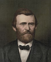 Ulysses S. Grant (1822-85), 18th President of the United States 1869-77, General of Union Army during American Civil War, Head and Shoulders Portrait, Lithograph, Strobridge & Co., 1877