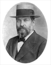 James A. Garfield (1831-81), 20th President of the United States, Head and Shoulders Portrait, Photograph by W.J. Baker, 1880