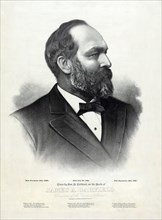 James A. Garfield, President of the United States, Shot July 2, 1881, Died September 19th, 1881, Published by J.H. Bufford's Sons, 1881