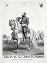 Gen. James Abraham Garfield K.T. 14 A. & A.S.R. late president U.S.A., Lithograph, Kurz & Allison, 1882