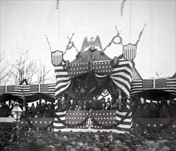 President James A. Garfield in Reviewing Stand, Viewing Inauguration Ceremonies, Washington DC, USA, March 4, 1881