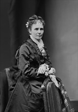 Lucretia Garfield (1832-1918), Wife of James A. Garfield, 20th President of the United States, Three-Quarter Length Portrait, Photograph by Mathew B. Brady, 1870's