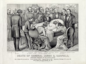Death of General James A. Garfield: Twentieth President of the United States, Lithograph, Currier & Ives, 1881
