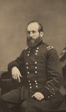 Major General James Abram Garfield of 42nd Ohio Infantry Regiment and General Staff U.S. Volunteers Infantry Regiment, Seated Portrait in Uniform, Photograph by Charles D. Fredericks, 1861