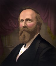 Rutherford B. Hayes (1822-93), 19th President of the United States, 1877-81, Chromolithograph, G.F. Gilman, 1877