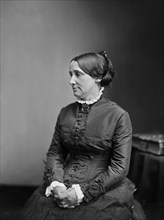 Lucy Webb Hayes, (1831-89), First Lady of the United States 1877-81, Wife of U.S. President Rutherford B. Hayes, Seated Portrait, Photograph, Brady-Handy Collection, 1870's