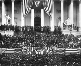 Crowd Gathered for U.S. President Grover Cleveland's Second Inauguration, U.S. Capitol, Washington, DC, USA, Brady-Handy Collection, March 4, 1893
