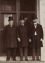Former U.S. President Grover Cleveland, President Theodore Roosevelt and David R. Francis, Full-Length Portrait, Washington DC, USA, Photograph by Murillo Studio, 1903