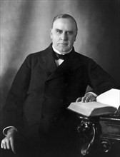 William McKinley (1843-1901), 25th President of the United States 1897-1901, Half-Length Portrait Seated at Desk, Photograph by B.M. Clinedinst, 1900