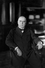 William McKinley (1843-1901), 25th President of the United States 1897-1901, Seated Portrait, Photograph by Charles Milton Bell, between 1890's