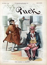 "When McKinley is President", Political Cartoon, Puck Magazine, Artwork by John S. Pugh, Published by Keppler & Schwartzmann, April 29, 1896