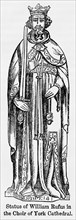 Statue of William Rufus in the Choir of York Cathedral, Illustration from John Cassell's Illustrated History of England, Vol. I from the earliest period to the reign of Edward the Fourth, Cassell, Pet...