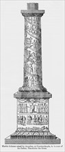 Marble Column raised be Arcadius, at Constantinople, in honor of his Father, Theodosis the Great, Illustration from John Cassell's Illustrated History of England, Vol. I from the earliest period to th...