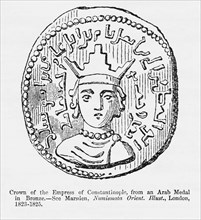 Crown of the Empress of Constantinople, from an Arab Medal in Bronze, Illustration from John Cassell's Illustrated History of England, Vol. I from the earliest period to the reign of Edward the Fourth...