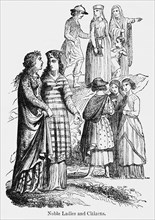 Noble Ladies and Citizens, Illustration from John Cassell's Illustrated History of England, Vol. I from the earliest period to the reign of Edward the Fourth, Cassell, Petter and Galpin, 1857