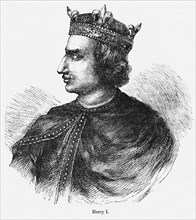 Henry I, Profile Portrait, Illustration from John Cassell's Illustrated History of England, Vol. I from the earliest period to the reign of Edward the Fourth, Cassell, Petter and Galpin, 1857