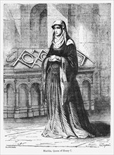 Matilda, Queen of Henry I, Illustration from John Cassell's Illustrated History of England, Vol. I from the earliest period to the reign of Edward the Fourth, Cassell, Petter and Galpin, 1857
