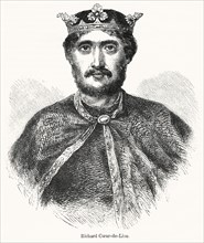 Richard Coeur-de-Lion, Illustration from John Cassell's Illustrated History of England, Vol. I from the earliest period to the reign of Edward the Fourth, Cassell, Petter and Galpin, 1857