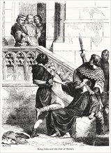 King John and the Jew of Bristol, Illustration from John Cassell's Illustrated History of England, Vol. I from the earliest period to the reign of Edward the Fourth, Cassell, Petter and Galpin, 1857
