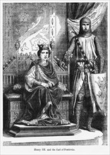 Henry III and the Earl of Pembroke, Illustration from John Cassell's Illustrated History of England, Vol. I from the earliest period to the reign of Edward the Fourth, Cassell, Petter and Galpin, 1857