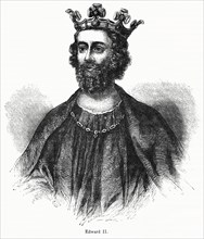Edward II, King of England 1307-27, Illustration from John Cassell's Illustrated History of England, Vol. I from the earliest period to the reign of Edward the Fourth, Cassell, Petter and Galpin, 1857