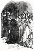 Deposition of Edward II, Illustration from John Cassell's Illustrated History of England, Vol. I from the earliest period to the reign of Edward the Fourth, Cassell, Petter and Galpin, 1857