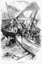 The Battle of Sluys, Illustration from John Cassell's Illustrated History of England, Vol. I from the earliest period to the reign of Edward the Fourth, Cassell, Petter and Galpin, 1857
