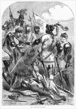 The Battle of Poictiers, Illustration from John Cassell's Illustrated History of England, Vol. I from the earliest period to the reign of Edward the Fourth, Cassell, Petter and Galpin, 1857