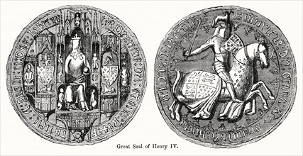Great Seal of Henry IV, Illustration from John Cassell's Illustrated History of England, Vol. I from the earliest period to the reign of Edward the Fourth, Cassell, Petter and Galpin, 1857