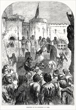 Execution of the Archbishop of York, Illustration from John Cassell's Illustrated History of England, Vol. I from the earliest period to the reign of Edward the Fourth, Cassell, Petter and Galpin, 185...