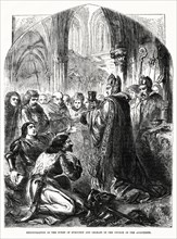 Reconciliation of the Dukes of Burgundy and Orleans in the Church of the Augustines, Illustration from John Cassell's Illustrated History of England, Vol. I from the earliest period to the reign of Ed...