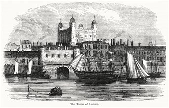 The Tower of London, Illustration from John Cassell's Illustrated History of England, Vol. I from the earliest period to the reign of Edward the Fourth, Cassell, Petter and Galpin, 1857