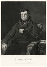 Daniel O'Connell (1775-1847), Irish Political Leader, Three-Quarter Length Seated Portrait, Steel Engraving, Portrait Gallery of Eminent Men and Women of Europe and America by Evert A. Duyckinck, Publ...