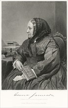 Anna Jameson (1794-1860), First Anglo-Irish Art Historian, Three-Quarters Length Seated Portrait, Steel Engraving, Portrait Gallery of Eminent Men and Women of Europe and America by Evert A. Duyckinck...