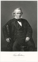 Richard Cobden (1804-65), English Manufacturer and Liberal Statesman, Three-Quarter Length Seated Portrait, Steel Engraving, Portrait Gallery of Eminent Men and Women of Europe and America by Evert A....