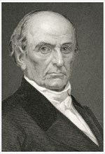 Daniel Webster (1782-1852), American Politician, Served as Congressman in the U.S. House of Representatives, Senator Secretary of State, Head and Shoulders Portrait, Steel Engraving, Portrait Gallery ...