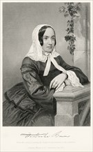 Fredrika Bremer (1801-64), Swedish Writer and Feminist Reformer, Seated Portrait, Steel Engraving, Portrait Gallery of Eminent Men and Women of Europe and America by Evert A. Duyckinck, Published by H...