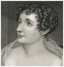Sydney, Lady Morgan (1776-1859), Irish Novelist, Head and Shoulders Portrait, Steel Engraving, Portrait Gallery of Eminent Men and Women of Europe and America by Evert A. Duyckinck, Published by Henry...
