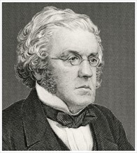 William Makepeace Thackeray (1811-63), English Novelist, Head and Shoulders Portrait, Steel Engraving, Portrait Gallery of Eminent Men and Women of Europe and America by Evert A. Duyckinck, Published ...